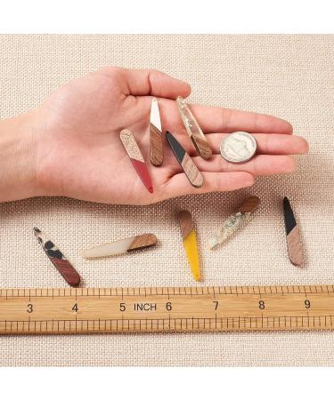 Beadthoven 26pcs Natural Wood Resin Teardrop Charms Earrings Pendants - Mixed Colors Statement Jewelry Making Findings - Buy Online on GoSupps.com