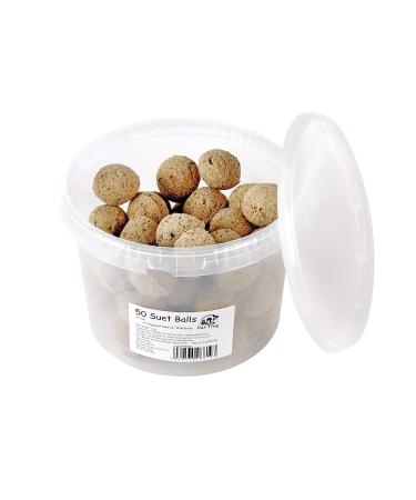 Garden Ting Premium Suet Fat Balls Wild Bird Tub of 50 brown