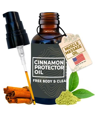 Massage Oil for Neck Massage Muscles Release Cupping and Massage Tools. Aromatherapy Essential Oils and Herbal Extracts Cinnamon Protector Oil by Artemis Therapeutics