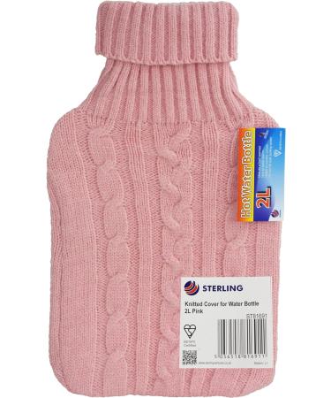 Hot Water Bottle Cover Only 2L Premium Cover (Knitted Pink) - Buy Online on GoSupps.com