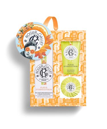 Roger & Gallet Fleur d Osmanthus Gift Set | 3.4 fl oz Spray | 1.7 fl oz Soap | 1.7 fl oz Shower Gel