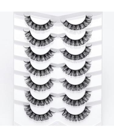 False Eyelashes CUTEBEY Russian Strip Lashes Natural Wispy D Curly Faux Mink Eyelashes 7 Pairs 15MM Eyelashes Pack Creates Natural Look (Russian SL-C) Russian SL-C/15MM - Buy Online on GoSupps.com