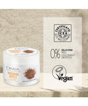 OMIA Organic Linseed Oil Hair Mask 250 ml - Nourishing Treatment for All Hair Types - Revitalize & Hydrate Your Hair - Buy Online on GoSupps.com