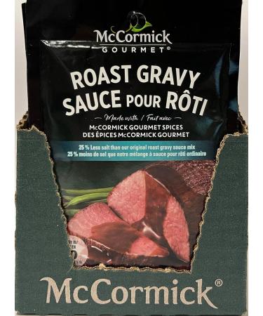 McCormick Gourmet Premium Quality Dry Sauce Mix Roast Gravy Less Salt 32g Case Pack 12 Count - Buy Online on GoSupps.com
