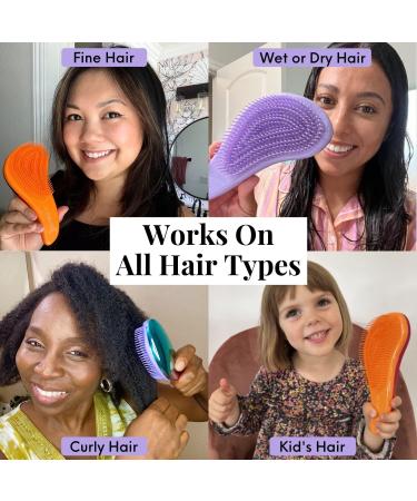 Detangle Hair Brush and Wide Tooth Comb Set by Lily England - Green Lilac - Buy Online on GoSupps.com