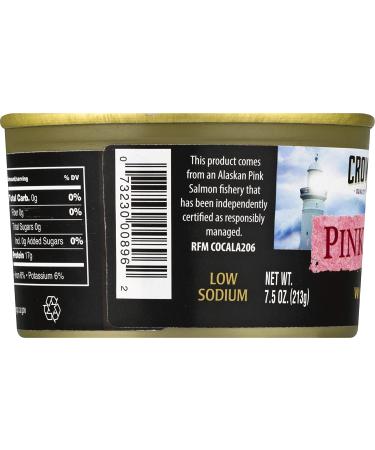 Crown Prince Natural Pink Salmon 7.5oz Cans - Low Sodium - Pack of 12 - Buy Online on GoSupps.com