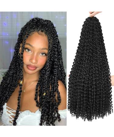 Passion Twist Hair 8 Packs Water Wave Crochet Hair 20 Inch Passion Twist Crochet Hair For Black Women Water Wave Braiding Hair For Passion Twists, Spring Twist Hair, Faux Locs, Butterfly Locs (20 Inch,8 Packs,#1B) 20 Inch(…