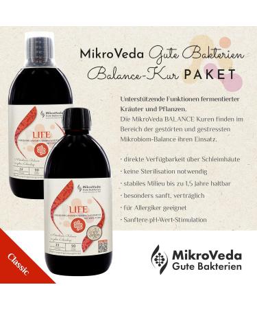 Microveda Structure Cure Classic - 2 x 0.5L Vegan Ferment Drink in Glass Bottles | 33 Bacterial Strains for Optimal Health - Buy Online on GoSupps.com