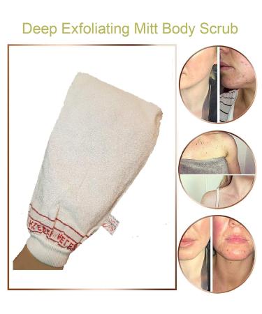 Deep Exfoliating Mitt Body Scrub - Turkish Hammam Kese | Dead Skin Remover & Cellulite Mitt for Spa & Bath - Buy Online on GoSupps.com