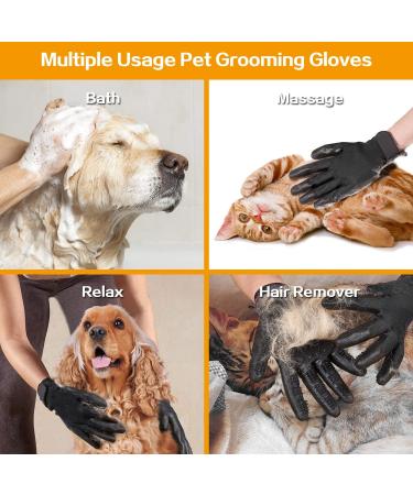 Byetoo Premium Fur Care Glove for Cats & Dogs - 3.0 Pet Brush for Short & Long Hair - Black Pet Grooming Accessory - Buy Online on GoSupps.com