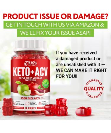 Keto ACV Gummies 1500 mg - Vegan Apple Cider Vinegar Weight Loss & Detox - Boost Metabolism & Energy - 60 Keto Gummies - Buy Online on GoSupps.com