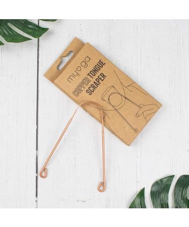 Buy Myga Antimicrobial Ayurvedic Tongue Scraper - Copper Tongue Cleaner for Bad Breath & Oral Health - Buy Online on GoSupps.com