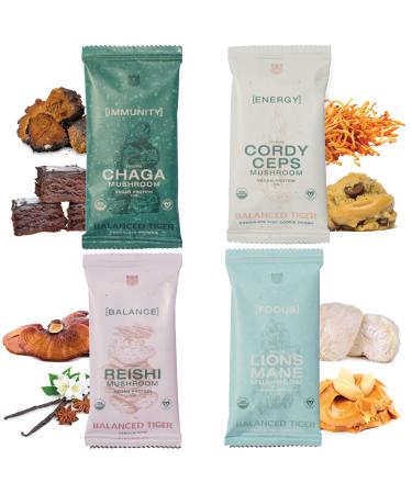 Functional Mushroom Protein Bars | Full Dose (1500mg) Lions Mane, Chaga, Reishi, or Cordyceps in Each Bar | Vegan Protein Bars, Nootropic, Adaptogens, Gluten Free Protein Bars, Mushroom Supplement, Superfoods Protein Bars …