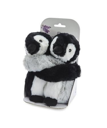 Warmies 9" Warm Hugs Fully Heated Plush Toy with French Lavender - Penguins Gray and Black