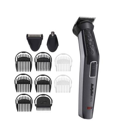 BaByliss MEN 11 in 1 Carbon Titanium Face and Body Multi Grooming Kit with Nose Trimmer and Foil Shaver Attachments