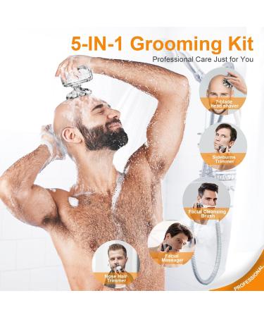 2024 Upgrade 7-in-1 Head Shaver for Bald Men | IPX7 Waterproof Electric Razor | Perfect Grooming Kit with LED Display - Buy Online on GoSupps.com