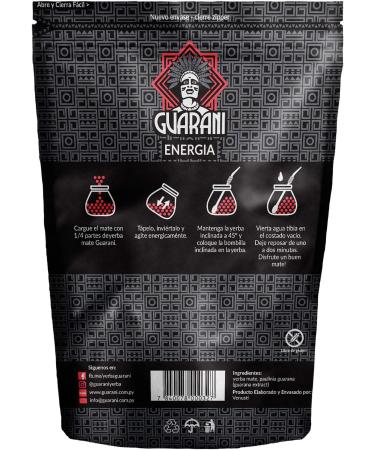 Guarani Energia 500g Yerba Mate Tea: Natural Caffeine Source with Guarana | Gluten Free & Vegan | 500g Pack - Buy Online on GoSupps.com