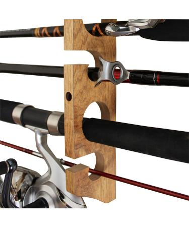 Rush Creek Creations 11-Rod Wall/Garage Fishing Rod Storage Rack - American Cherry Laminate - Buy Online on GoSupps.com