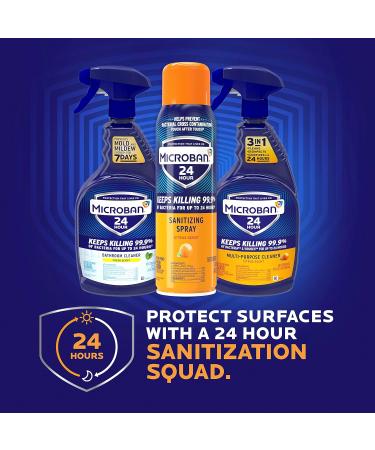 Buy Microban 24 Hour Multi-Purpose Cleaner & Disinfectant Spray - Fresh Scent 32 Fl oz | International Shipping Available - Buy Online on GoSupps.com