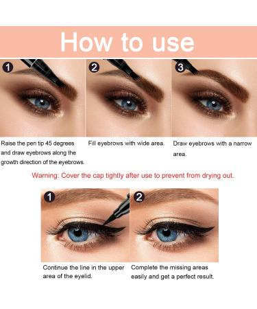 3-in-1 Waterproof Eyebrow Makeup Kit | Eyebrow Tattoo Pencil, Powder, and Eyeliner | Long-Lasting & Buildable | Dark Brown/Black | Includes 10 Stencils - Buy Online on GoSupps.com