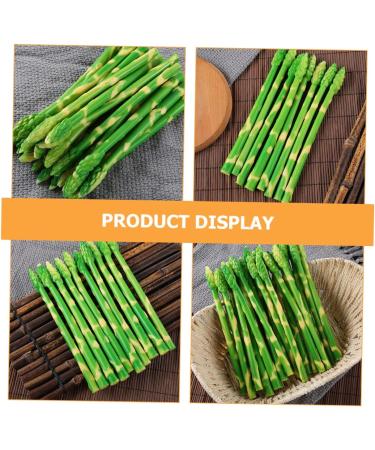 HOMSFOU 20 Pcs Simulated Asparagus Ornaments Pretend Play Food Fake Bamboos Food Faux Veggies Fake Food Model Asparagus Models Simulated Food Artificial Asparagus Model Pvc Vegetable Plant Light Greenx2pcs 19X0.9CMx2pcs - Buy Online on GoSupps.com
