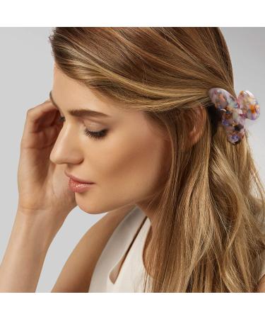 6-Piece Tortoise Shell Hair Claw Clip Set - 2 Inch Medium Banana Hair Clips for Women and Girls - Assorted Designs - Buy Online on GoSupps.com
