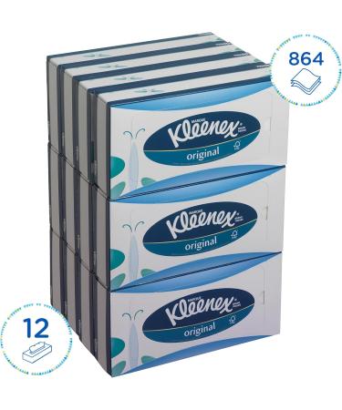 Kleenex Handkerchief Box 8824 - Soft Robust Absorbent 12 Pack of 72 Perfume-Free 3-Layer Paper Handkerchiefs | International Shipping Available - Buy Online on GoSupps.com