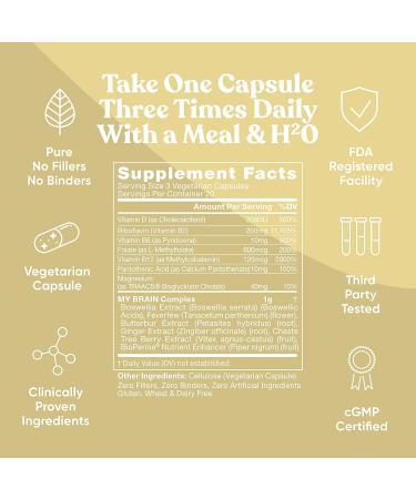 Eu Natural My Brain Headache Relief Vitamins - 60 Capsules for Natural Pain Support - Buy Online on GoSupps.com
