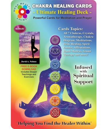 Deck of Chakra Healing Cards - Balance Your Energy with Meditations Affirmations Aromatherapy & Reiki Symbols - 19 Two-Sided Cards for Chakra Healing - Buy Online on GoSupps.com