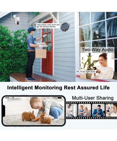 AMTIFO Solar Wireless Outdoor Security Camera - 2K WiFi Surveillance System with Motion Detection and Color Night Vision - Buy Online on GoSupps.com