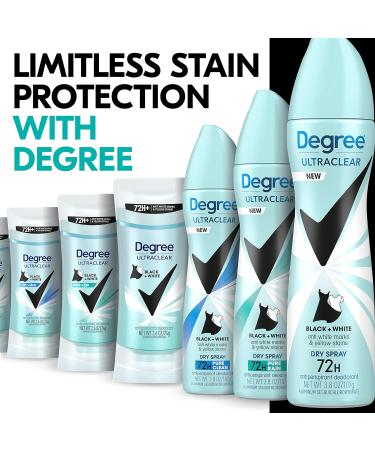 Degree Antiperspirant Dry Spray 3 Pack - Pure Fresh Deodorant for Women 3.8 oz - Anti White Marks & Yellow Stains - Buy Online on GoSupps.com