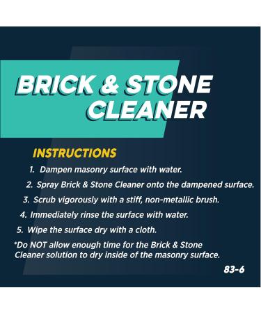 Rutland Products Brick & Stone Cleaner - 16 Fl Oz Fireplace Cleaning Solution | Best for Home & Outdoor Use - Buy Online on GoSupps.com