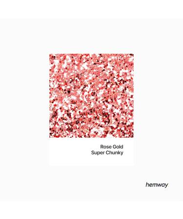 Shop Hemway Premium Ultra Sparkle Rose Gold Glitter - Multi-Purpose Metallic Flake for Arts Crafts Nails & Cosmetics - Super Chunky 100g - Buy Online on GoSupps.com