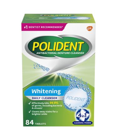 Polident Whitening Denture Cleanser Tablet (Packaging May Vary)