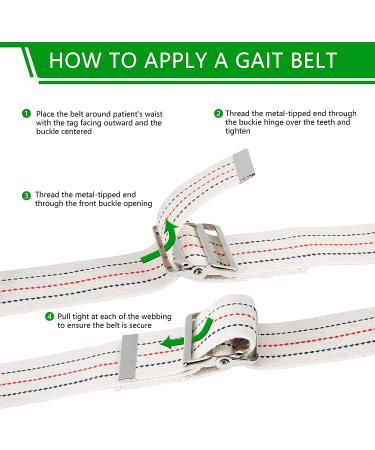 YPC Gait Belt Transfer Aid for Seniors & Caregivers - 54 with Metal Buckle - Buy Online on GoSupps.com