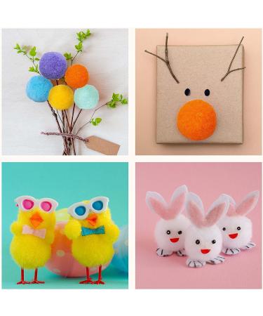 Caydo 200pcs 2 Inch Large Pom Poms with 100pcs Wiggle Eyes - Assorted Colors for DIY Crafts and Decorations - Buy Online on GoSupps.com