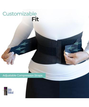 Buy Alpha Medical 10 Vented Lumbosacral Support Back Brace - Elastic Lower Back Support (Medium Black) for Enhanced Comfort & Relief - International Shipping Available - Buy Online on GoSupps.com