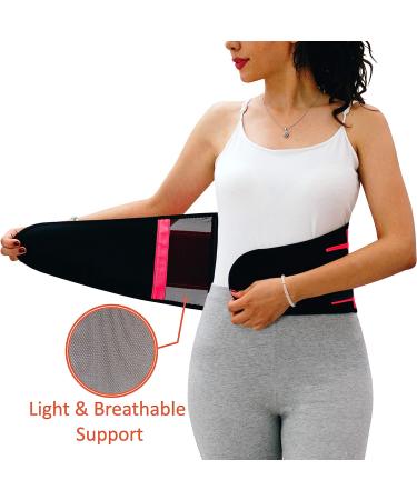 NeoHealth Light & Breathable Lower Back Brace | Lumbar Support & Waist Trimmer Belt for Posture Recovery, Pain Relief & Exercise | Pink XL - Buy Online on GoSupps.com