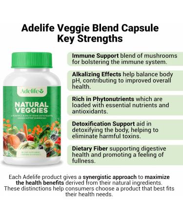 ADELIFE Fruit And Veggies Dietary Supplement, Total 120 Capsules, Earth Energy Fruits And Vegetables, Daily Vitamins, Super Fruits And Veggies Supplements, Vegetable Supplements For Adults,MADE IN USA - Buy Online on GoSupps.com