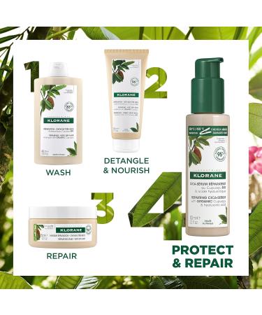 Klorane - Repairing Cica-Serum with Organic Cupua u & Hyaluronic acid - Very dry damaged hair - 100ml - Buy Online on GoSupps.com