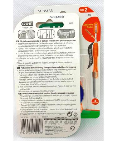 GUM Travler 1412 Interdental Brush - 4 Pack 0.9 mm - Ideal for Dental Hygiene | International Shipping Available - Buy Online on GoSupps.com