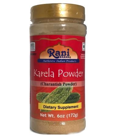 Rani Karela (Bitter Gourd / Charantish) Powder 6oz (172g) All Natural Salt-Free | Vegan | No Colors | Gluten Friendly | Non-GMO | Indian Origin