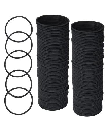 Drado Hair Ties Black 100 Pieces Hair Ties Hair Scrunchies Hair Accessories Without Metal Ponytail Hair Ties For Girls Men Women
