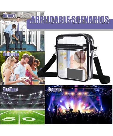 Clear Purse Stadium Approved Crossbody Bag - Adjustable Shoulder Strap - 1 Pack - Buy Online on GoSupps.com