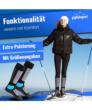 Summit Merino Ski Socks for Men Women & Children - Warm Thermal Knee Socks for Winter & Snowboarding (Size 42-44 Black) - Buy Online on GoSupps.com