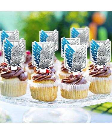 Notbadsys Wings of Liberty Cupcake Decoration Suitable for Attack on Titan Theme Party Cake Decoration (30 pieces) - Buy Online on GoSupps.com