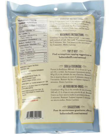 Bob's Red Mill Organic Oat Bran Cereal 510 Grams - Buy Online on GoSupps.com
