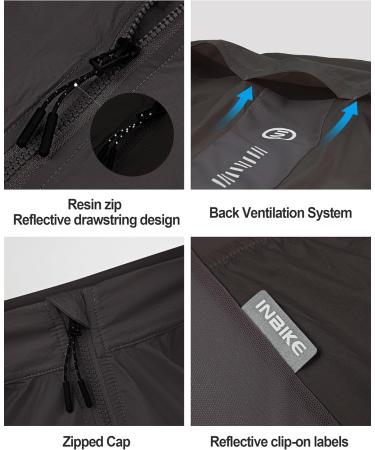 INBIKE Light Windproof Jacket - Reflective Breathable Cycling & Running Gear for Men & Women | Summer Sports Outdoor XXL Brown - Buy Online on GoSupps.com