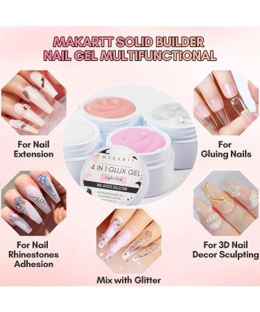 Makartt Solid Builder Nail Gel Kit - All-in-One Spring Hard Gel Extension Set with UV/LED Lamp, Base & Top Coat, File, Dual Forms, Picker, Pusher, Silicone Molds, Sculpting Brush - Buy Online on GoSupps.com