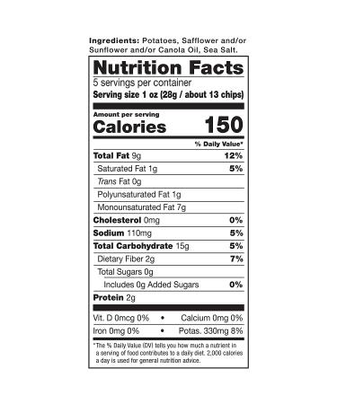 Kettle Foods Sea Salt Potato Chips 5 oz - Crispy & Flavorful Snack - Buy Online on GoSupps.com